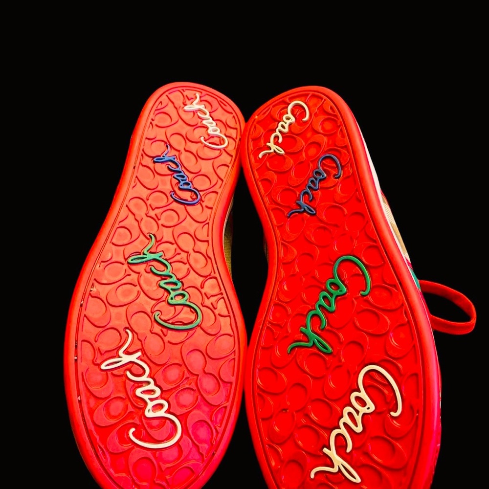 COACH 
RARE Oriana Sneaker/Tennis Shoes with Rhinestones and Charms. - Picture 3 of 6